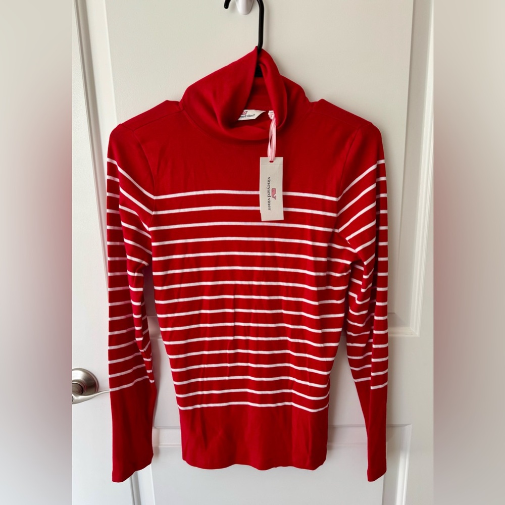 NWT Vineyard Vines Casual Knits Striped Simple Turtleneck